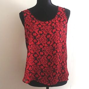 ❤6 for $12 graphic Red & Black Tank top